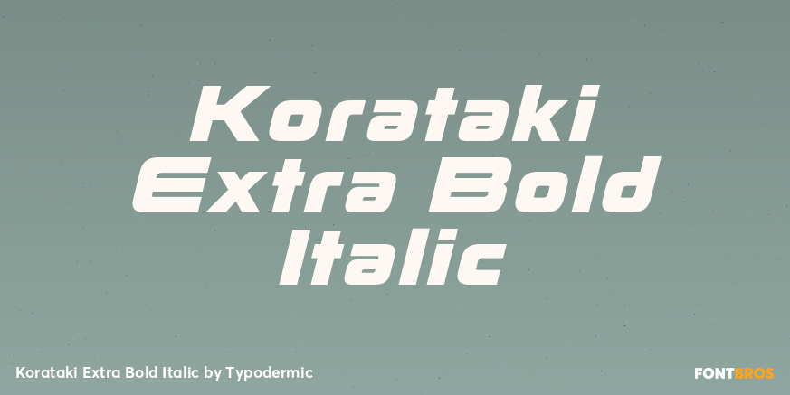 Korataki Extra Bold Italic Poster
