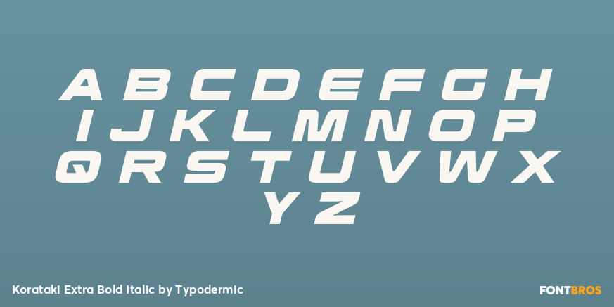 Korataki Extra Bold Italic Font Poster #2