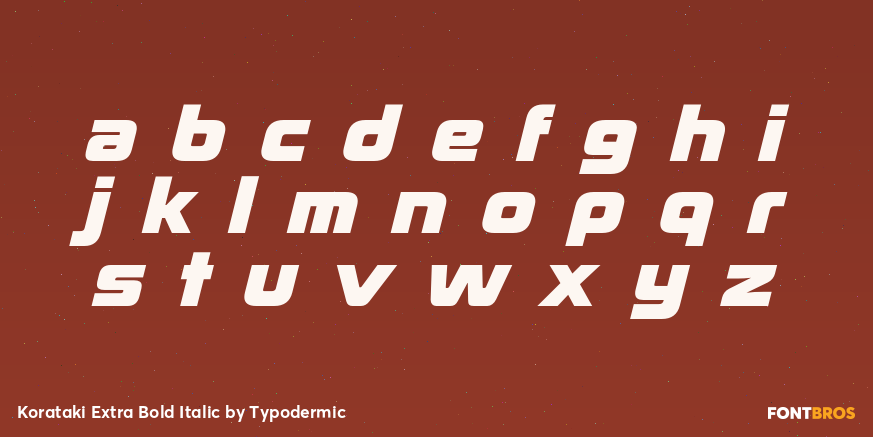 Korataki Extra Bold Italic Font Poster #3
