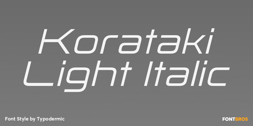 Korataki Light Italic Poster