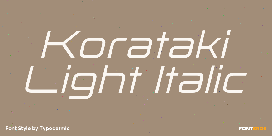 Korataki Light Italic Poster