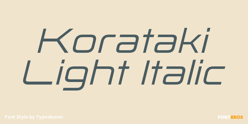 Korataki Light Italic Poster