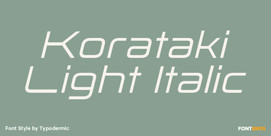 Korataki Light Italic Poster