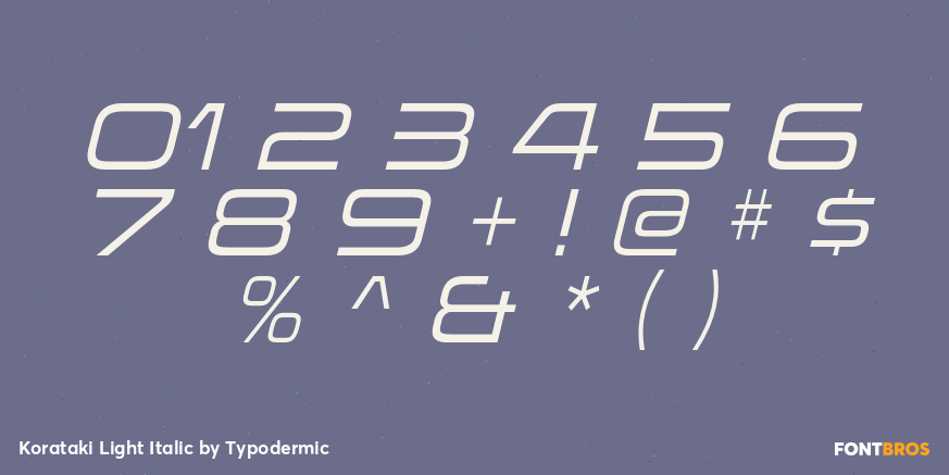 Korataki Light Italic Font Poster #4