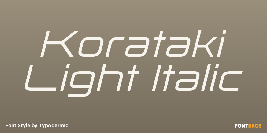 Korataki Light Italic Poster