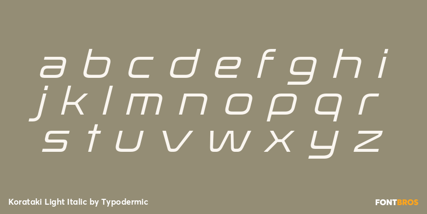 Korataki Light Italic Font Poster #3