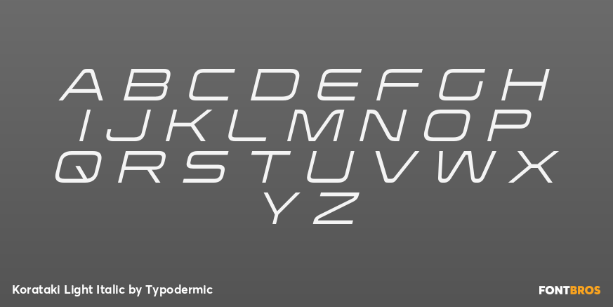 Korataki Light Italic Font Poster #2
