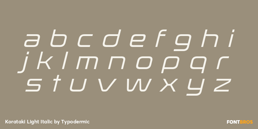 Korataki Light Italic Font Poster #3