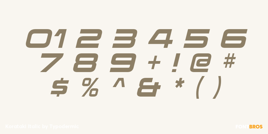 Korataki Italic Font Poster #4