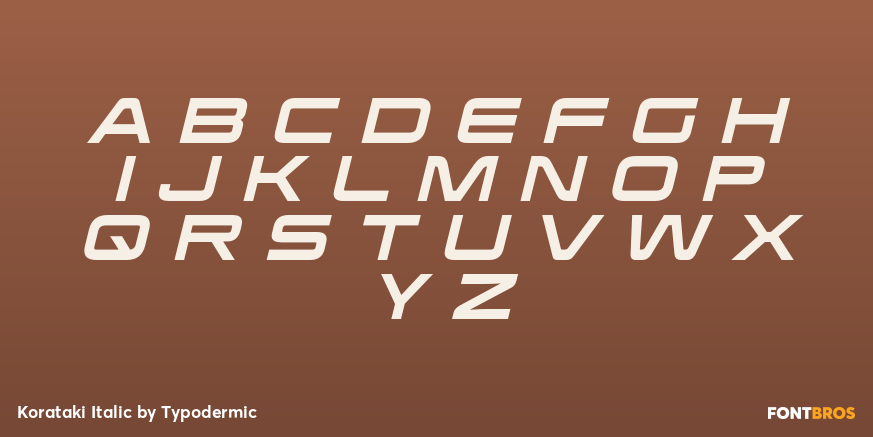 Korataki Italic Font Poster #2