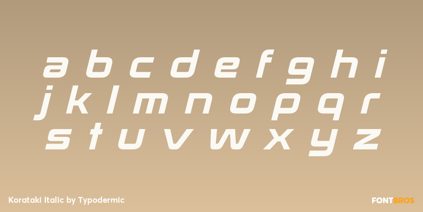 Korataki Italic Font Poster #3