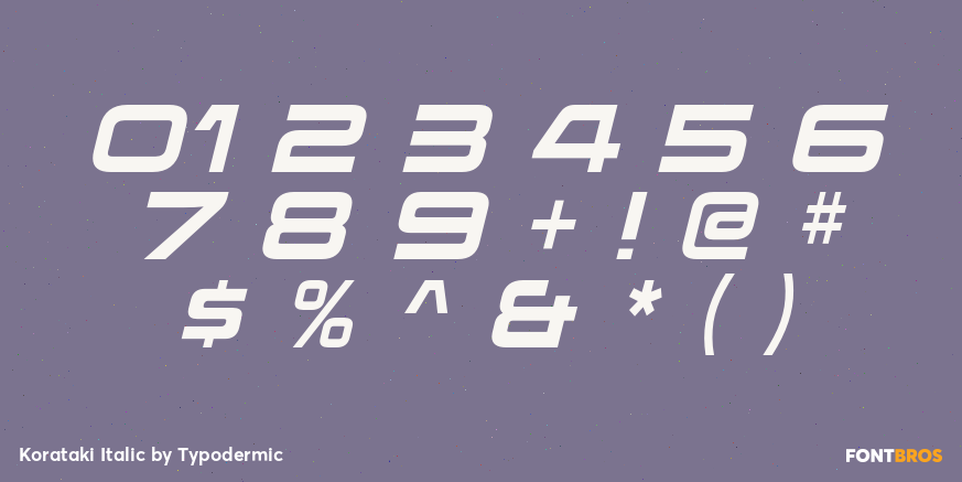 Korataki Italic Font Poster #4