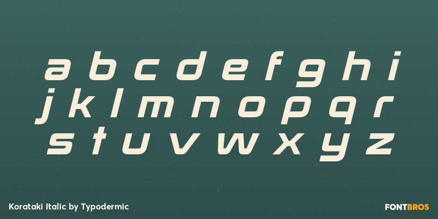 Korataki Italic Font Poster #3