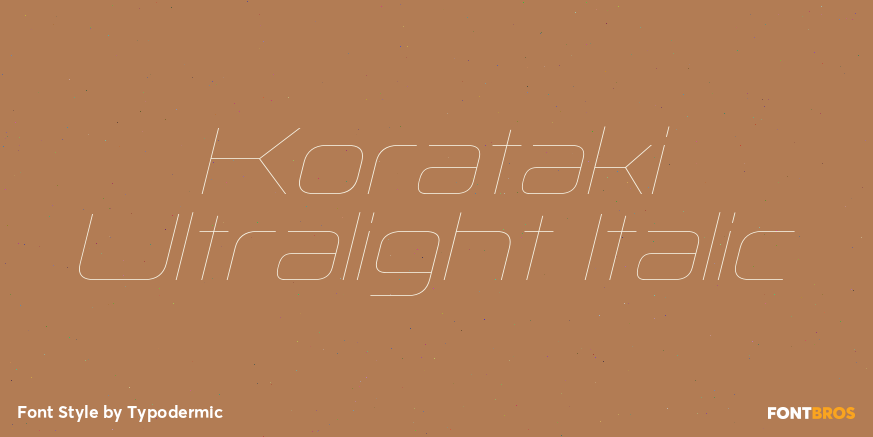 Korataki Ultralight Italic Poster