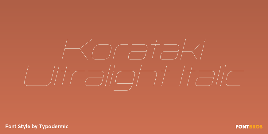 Korataki Ultralight Italic Poster