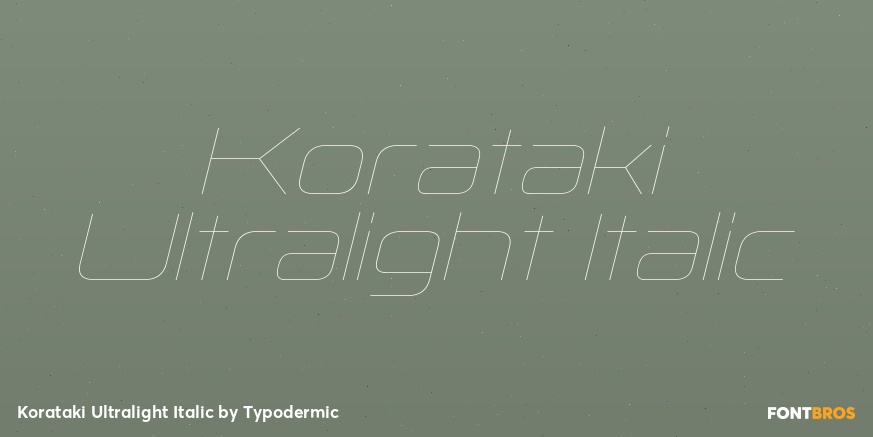 Korataki Ultralight Italic Poster