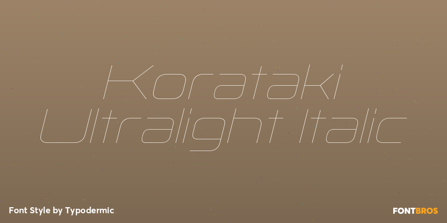 Korataki Ultralight Italic Poster