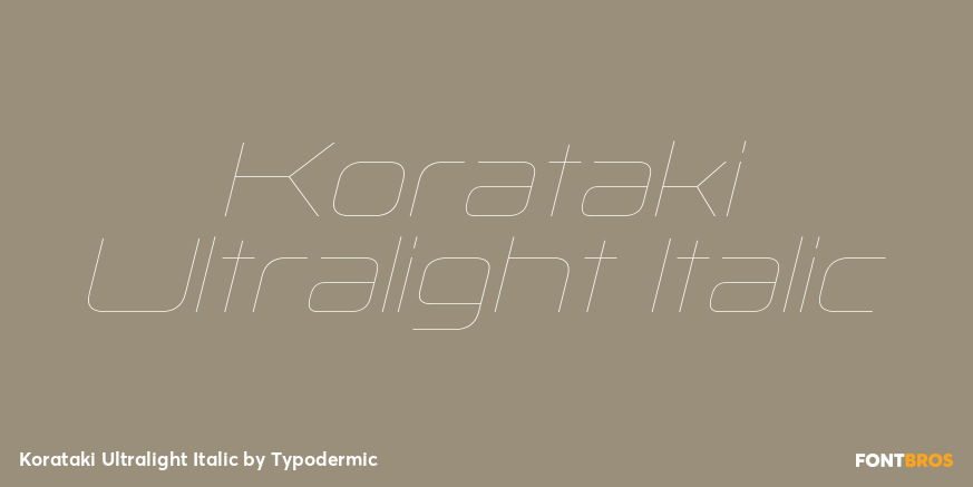 Korataki Ultralight Italic Poster