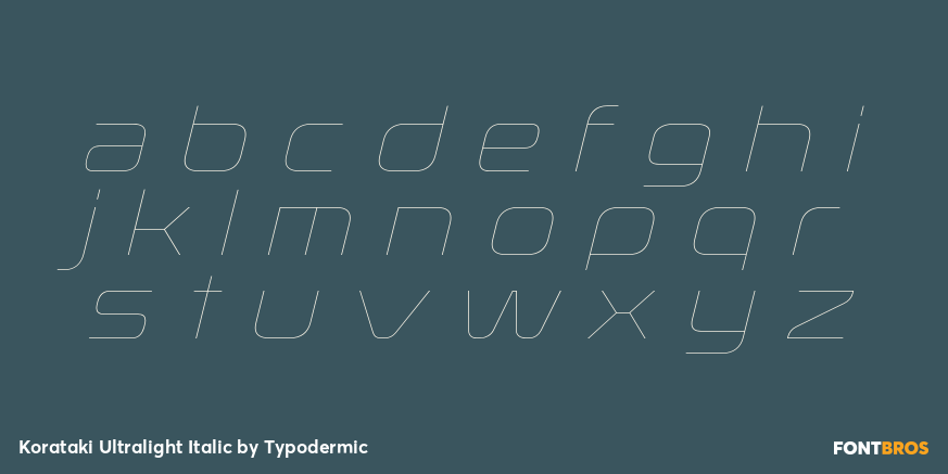 Korataki Ultralight Italic Font Poster #3