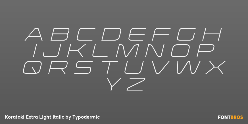 Korataki Extra Light Italic Font Poster #1
