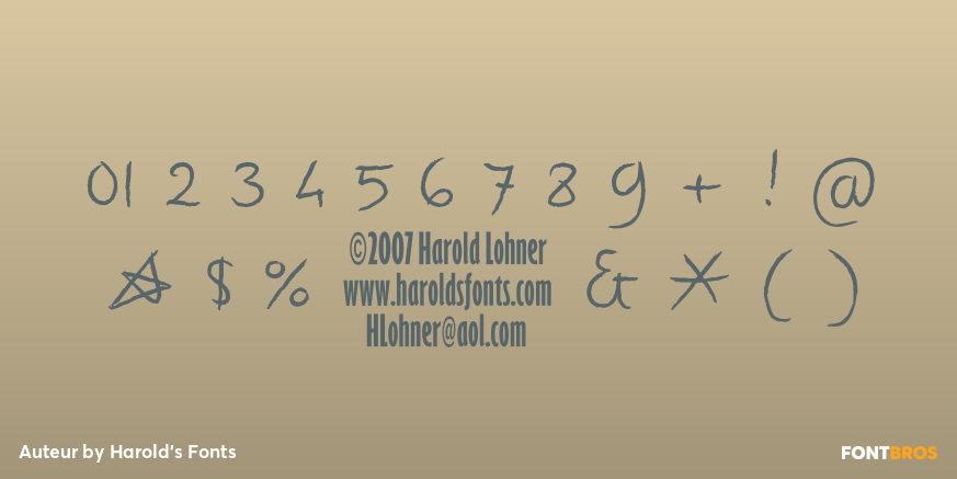 Auteur Font Poster #1