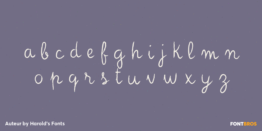 Auteur Font Poster #3