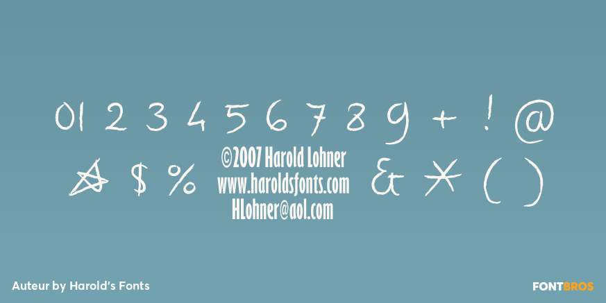 Auteur Font Poster #4