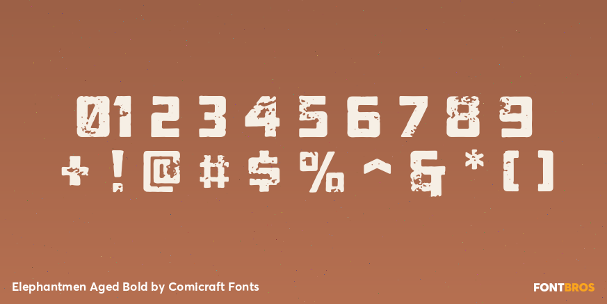 Elephantmen Aged Bold Font Poster #4