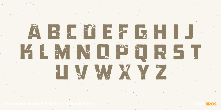 Elephantmen Aged Bold Font Poster #2