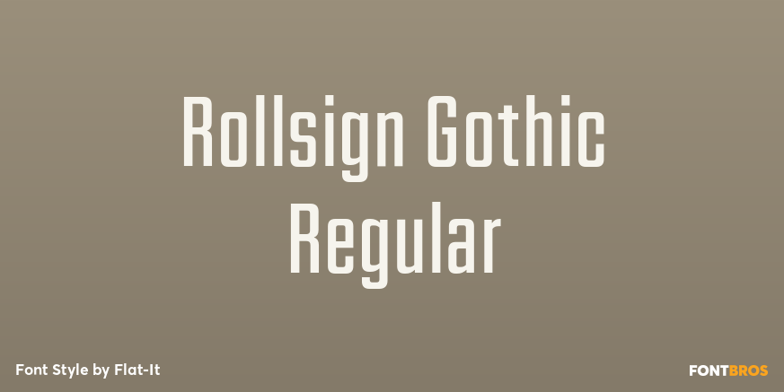 Rollsign Gothic Regular Poster