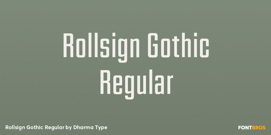 Rollsign Gothic Regular Poster