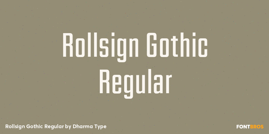 Rollsign Gothic Regular Poster