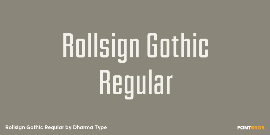 Rollsign Gothic Regular Poster