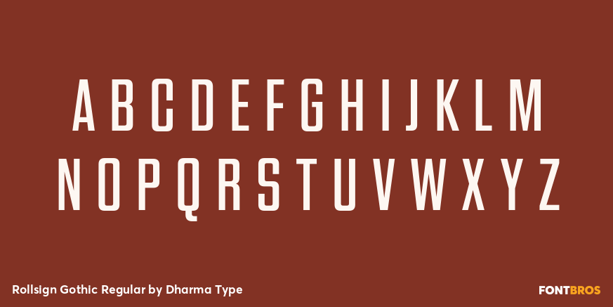 Rollsign Gothic Regular Font Poster #2