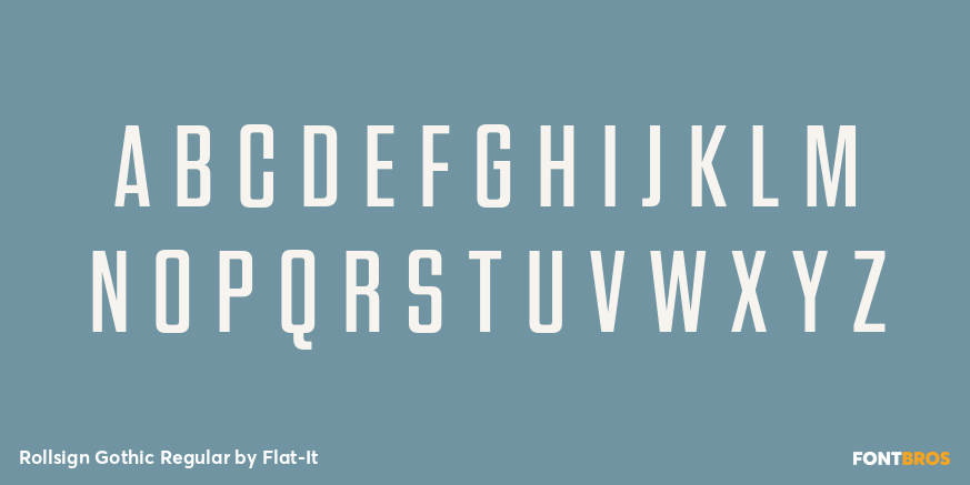 Rollsign Gothic Regular Font Poster #2