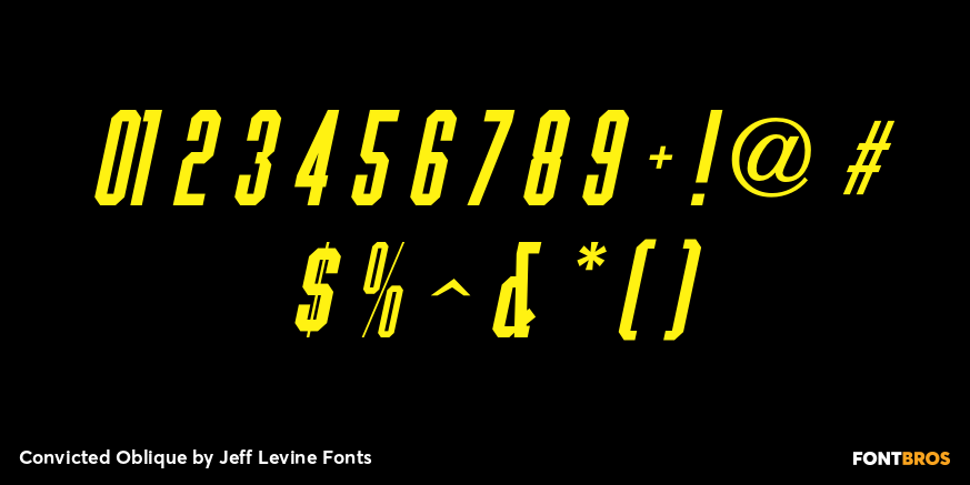 Convicted Oblique Font Poster #1