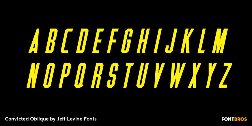 Convicted Oblique Font Poster #1