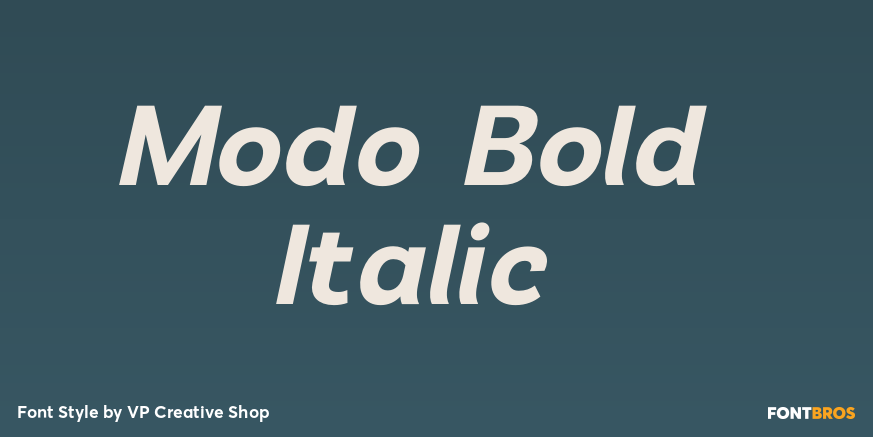Modo Bold Italic Font Poster #1