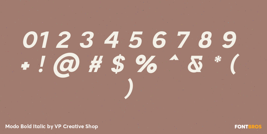 Modo Bold Italic Font Poster #1