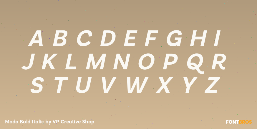 Modo Bold Italic Font Poster #1