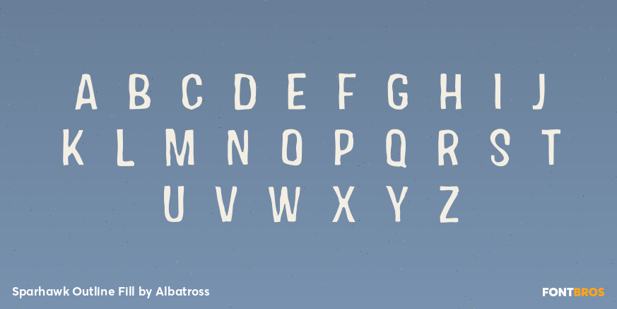 Sparhawk Outline Fill Font Poster #2