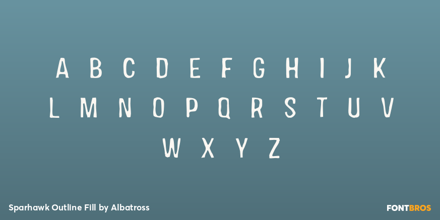 Sparhawk Outline Fill Font Poster #3