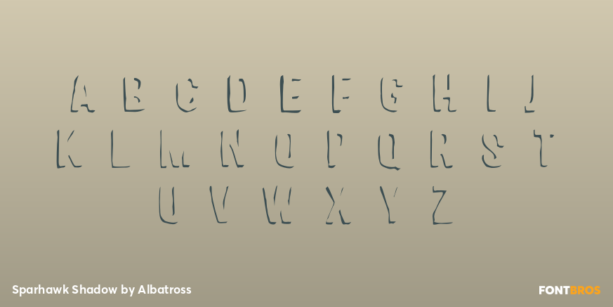 Sparhawk Shadow Font Poster #2