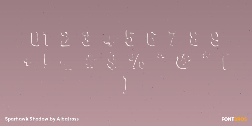 Sparhawk Shadow Font Poster #4