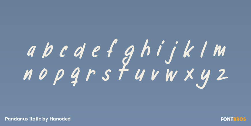 Pandanus Italic Font Poster #3