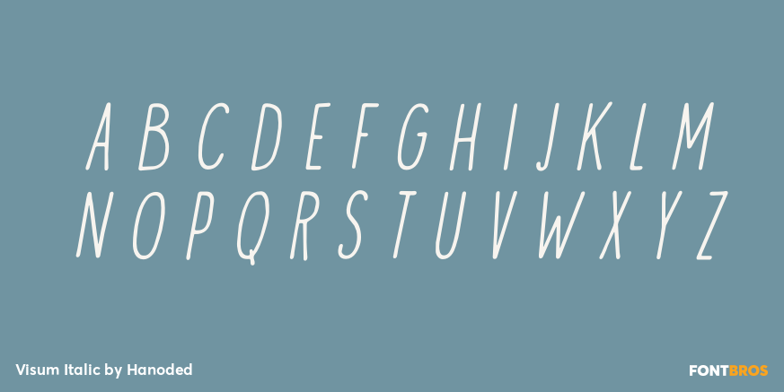 Visum Italic Font Poster #2