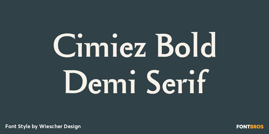 Cimiez Bold Demi Serif Poster