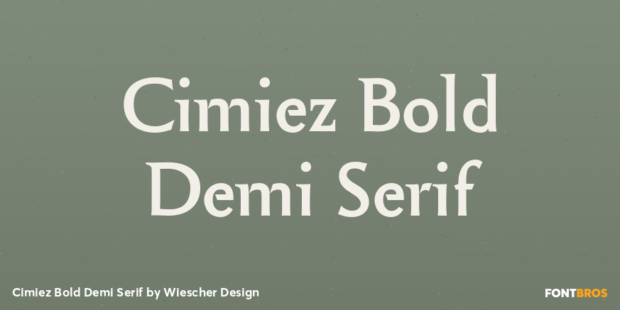 Cimiez Bold Demi Serif Poster