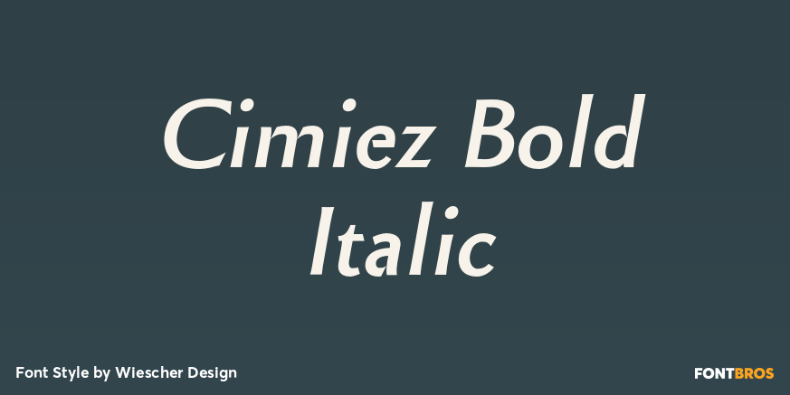 Cimiez Bold Italic Poster