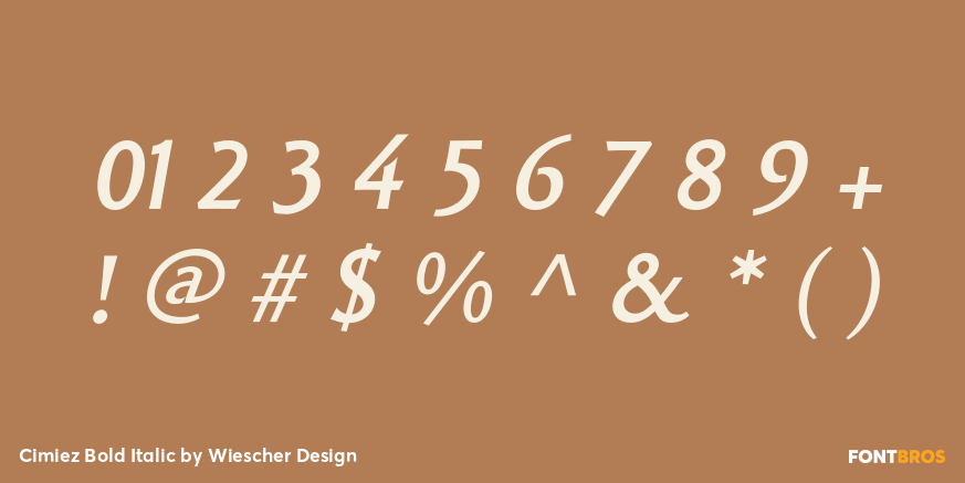 Cimiez Bold Italic Font Poster #1